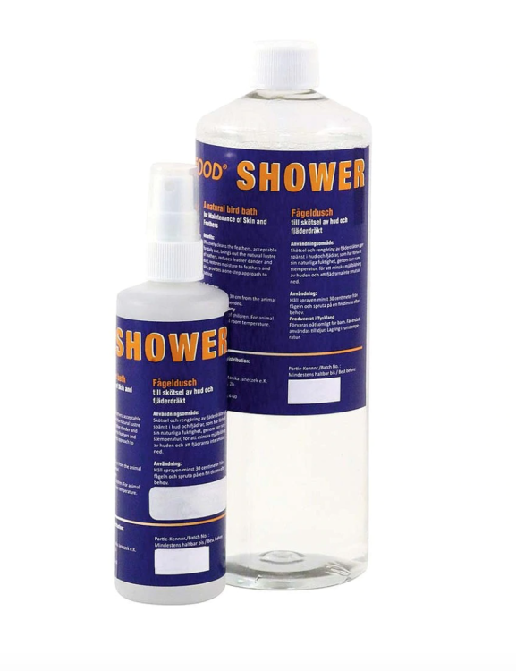 Avifood Shower 250 ml - NATURALNY Preparat Myjący i Kondycjonujący Pióra dla wszystkich papug od ParrotPlanet.pl