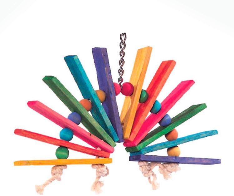 Tęczowy akordeon - dla średnich i dużych papug od ParrotPlanet.pl