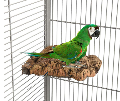 Narożna żerdź, z kory dębu korkowego rozmiar M - dla średnich papug  od ParrotPlanet.pl
