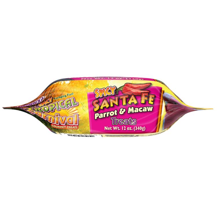 Tropical Carnival Spicy Santa Fe™ Parrot Treat - Mieszanka egzotycznych przysmaków z chrupiącym makaronem, oraz nutą pikanterii z papryczek chili dla dużych papug (żako, amazonka, kakadu, ary) 340g od ParrotPlanet.pl
