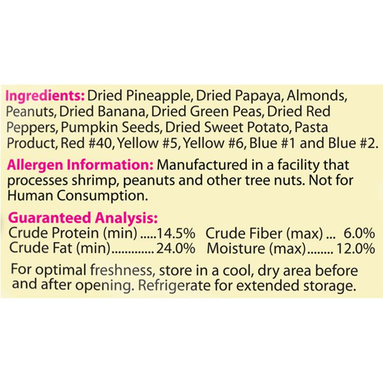 Tropical Carnival Spicy Santa Fe™ Parrot Treat - Mieszanka egzotycznych przysmaków z chrupiącym makaronem, oraz nutą pikanterii z papryczek chili dla dużych papug (żako, amazonka, kakadu, ary) 340g od ParrotPlanet.pl
