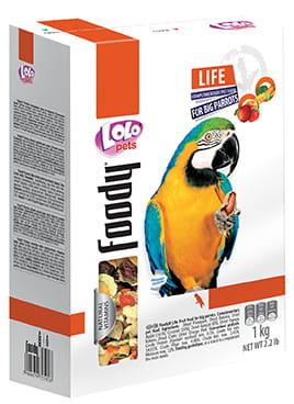 LoLo Pets FOODY VEGGIES AND FRUITS - DUŻE KAWAŁKI WARZYW I OWOCÓW TROPIKALNYCH dla dużych papug 900g  od ParrotPlanet.pl