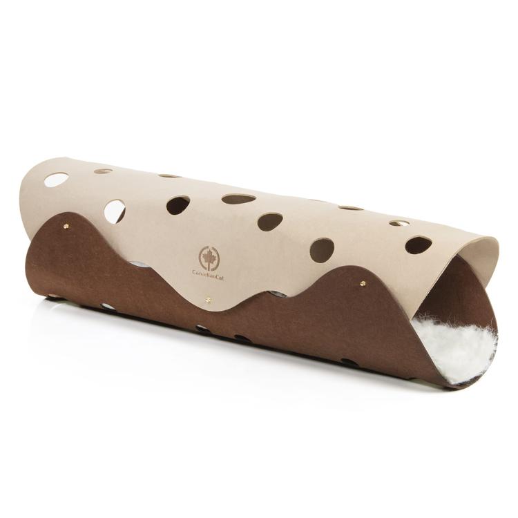 KOCI TUNEL XXL | Canadaian Cat | beżowo/brązowy | 120 x 35 cm od ParrotPlanet.pl