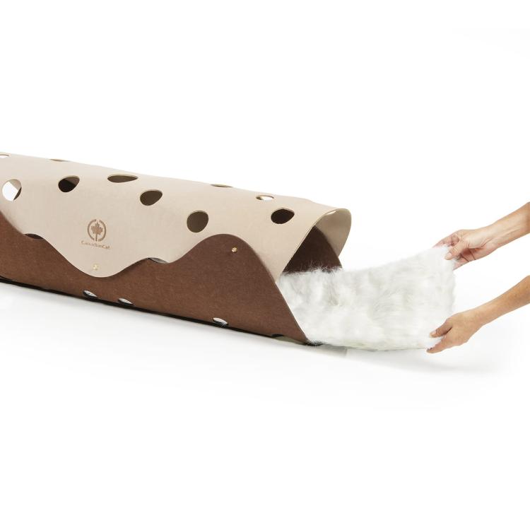 KOCI TUNEL XXL | Canadaian Cat | beżowo/brązowy | 120 x 35 cm od ParrotPlanet.pl