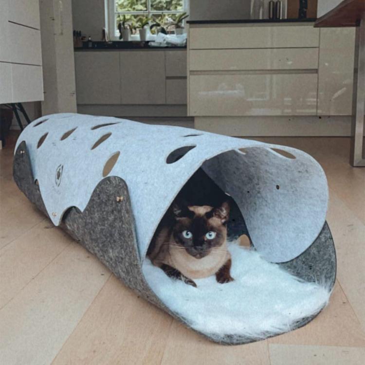 KOCI TUNEL XXL | Canadaian Cat | jasnoszary/ciemnoszary | 120 x 35 cm od ParrotPlanet.pl