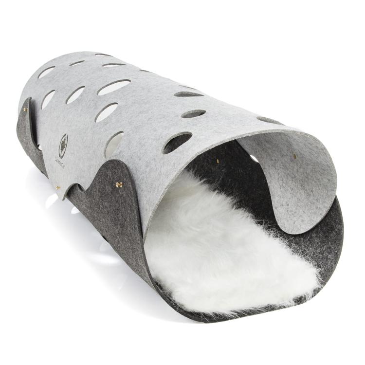 KOCI TUNEL XXL | Canadaian Cat | jasnoszary/ciemnoszary | 120 x 35 cm od ParrotPlanet.pl