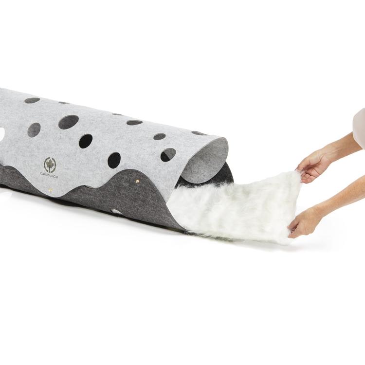 KOCI TUNEL XXL | Canadaian Cat | jasnoszary/ciemnoszary | 120 x 35 cm od ParrotPlanet.pl