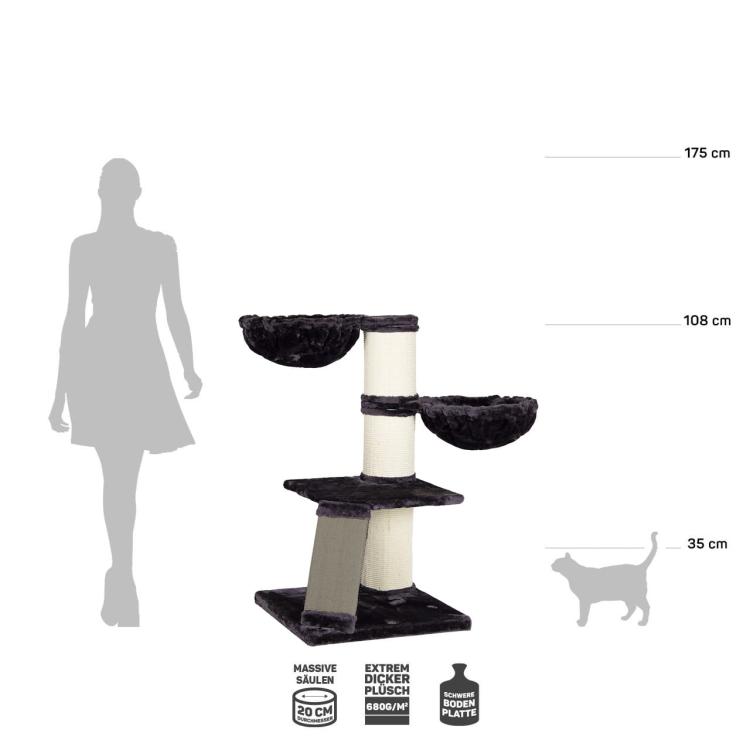 REGINA | Drapak, Leżak dla Kotów | Canadian Cat | antracytowo-kremowy | 100 x 100 x 108 cm od ParrotPlanet.pl