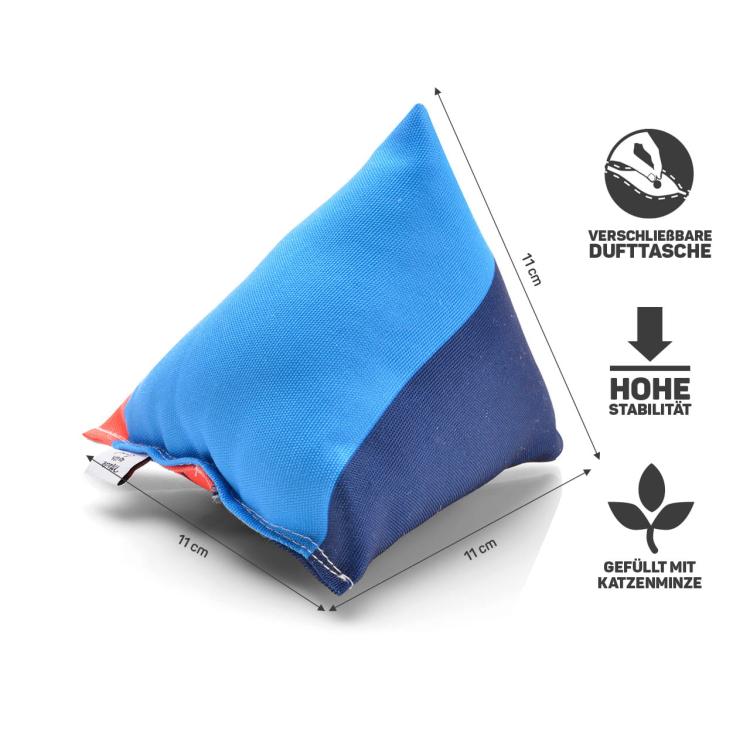 Poduszeczka PIRAMIDKA XL do Przytulania dla kota | Canadian Cat | Nordic 3-Color| kocimiętka 11g OD ParrotPlanet.pl