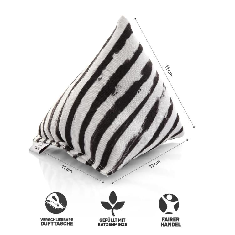 Poduszeczka PIRAMIDKA XL do Przytulania dla kota | Canadian Cat | ZEBRA | kocimiętka 11g od ParrotPlanet.pl
