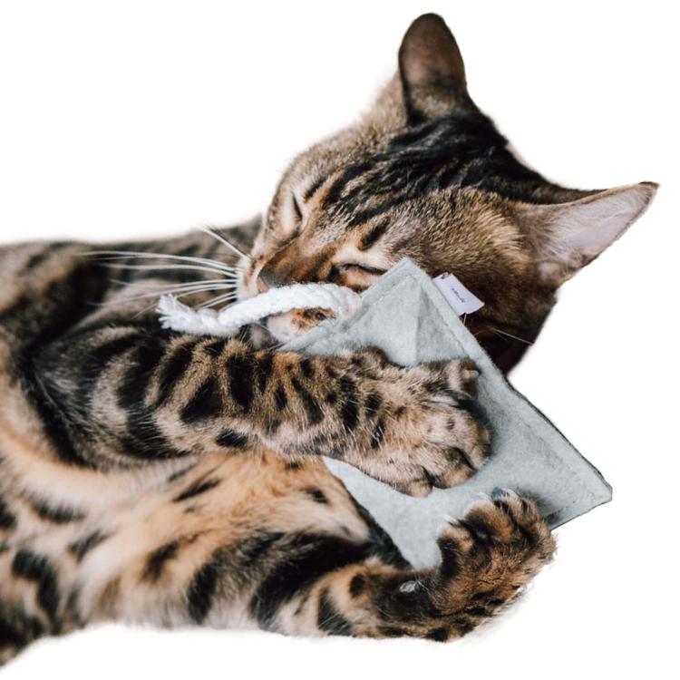 Poduszeczka do Przytulania dla kota| Canadian Cat | FELTY | jasnoszara | waleriana 5g od ParrotPlanet.pl