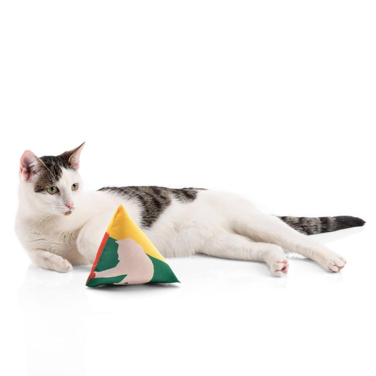 Poduszeczka PIRAMIDKA XL do Przytulania dla kota | Canadian Cat | Reggae 3-color | kocimiętka 11g od ParrotPlanet.pl