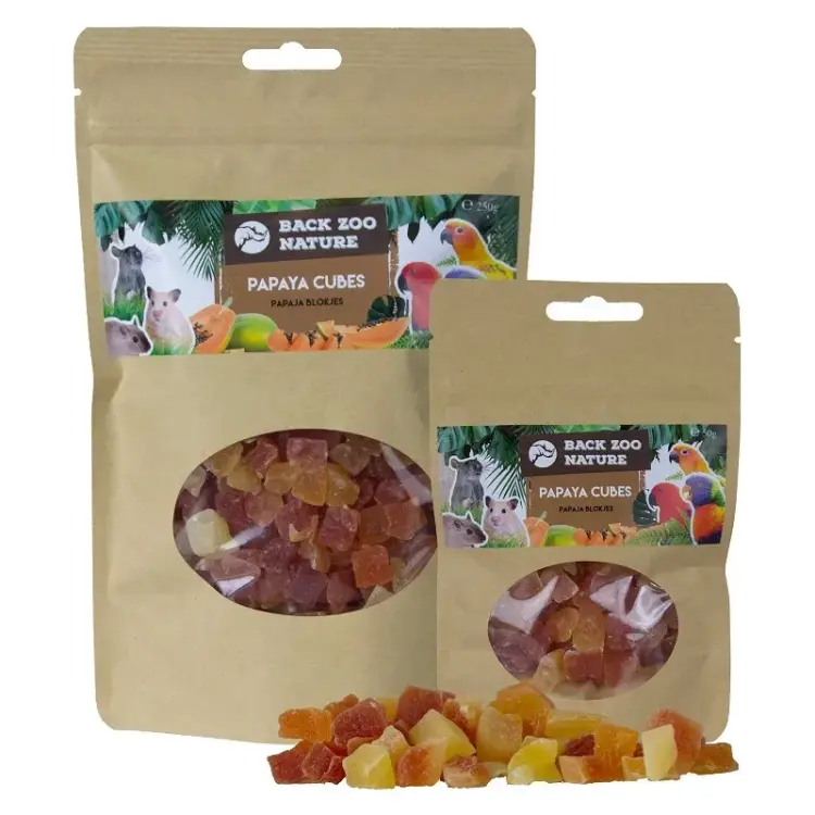 Back Zoo Nature - Suszona Papaja Kostki dla papug 250g od ParrotPlanet.pl