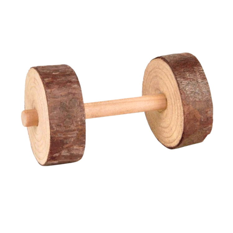 Mini hantle Naturalne - zabawka do łapki dla papug od ParrotPlanet.pl