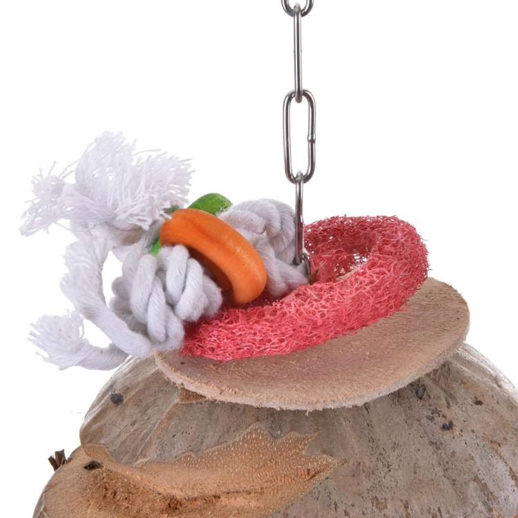 Kokosowy Whoopy - naturalna zabawka dla dużych papug od ParrotPlanet.pl