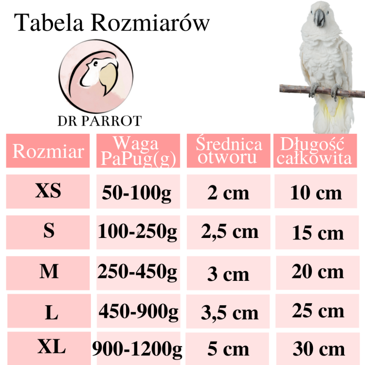 Kołnierz Przeciw Skubaniu dla papug rozmiar XS dr Parrot - od ParrotPlanet.pl