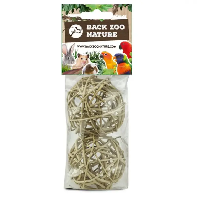 Naturalne Piłki Wiklinowe Średnie - zabawka do łapki 2szt od ParrotPlanet.pl