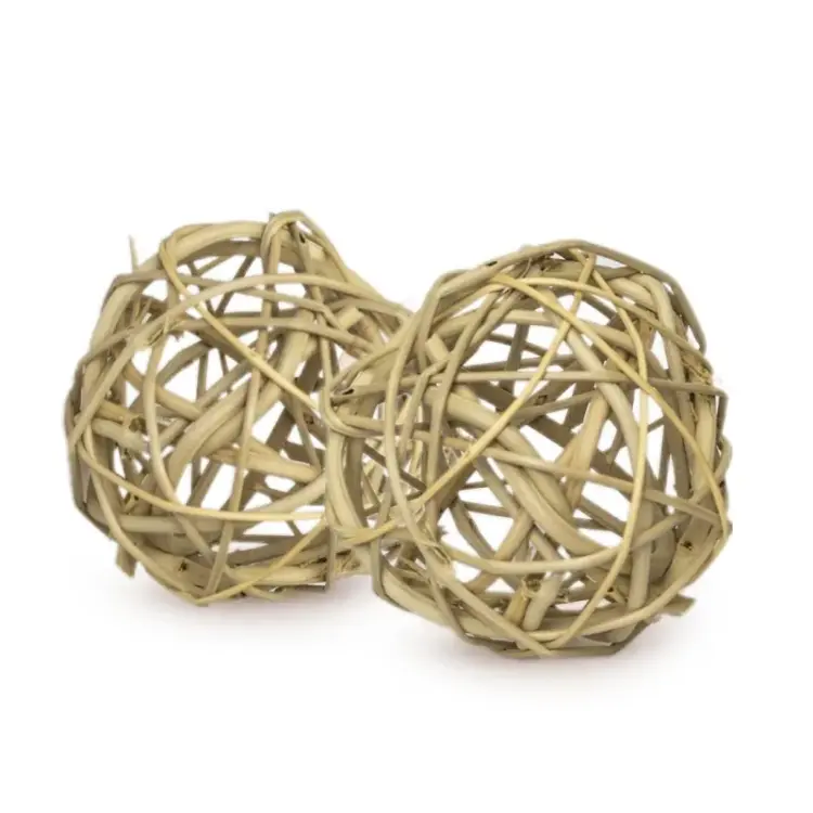 Naturalne Piłki Wiklinowe Średnie - zabawka do łapki 2szt od ParrotPlanet.pl