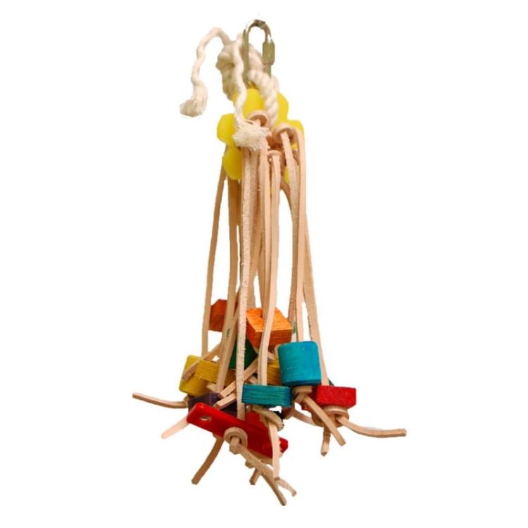 Roszpunka - skórzana zabawka dla wszystkich papug od ParrotPlanet.pl