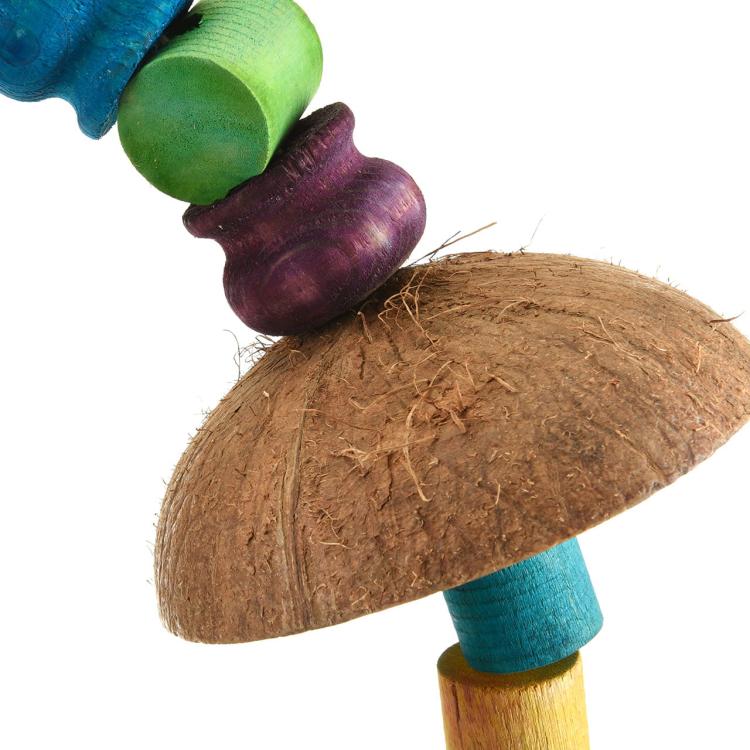 KoLoroWa Huśtawka z kokosem dla dużych papug  od ParrotPlanet.pl