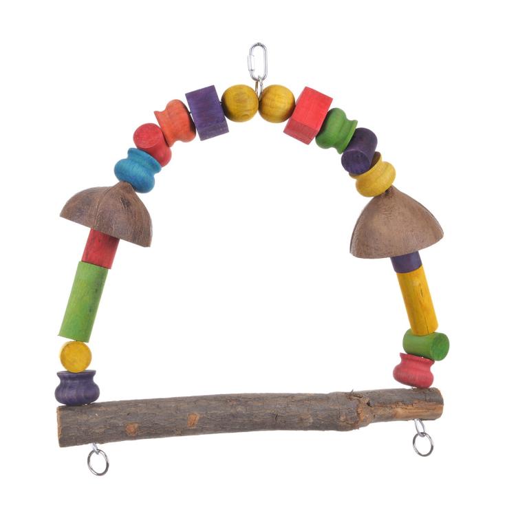 KoLoroWa Huśtawka z kokosem dla dużych papug  od ParrotPlanet.pl