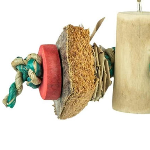 Podwójna Radość - zabawka dla małych i średnich papug od ParrotPlanet.pl