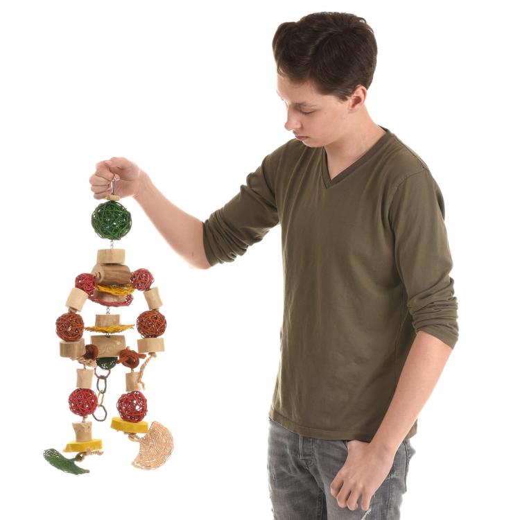 ZioMuś - Ludzik 3D z drzewa Java dla dużych papug od ParrotPlanet.pl