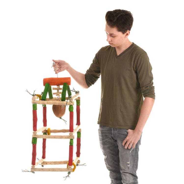 Ogromna Wieża JAVA GYM L dla dużych i średnich papug od ParrotPlanet.pl