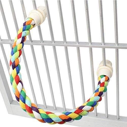 ZIG ZAG - Kolorowa Żerdka Bawełniana rozm.S - dla małych papug od ParrotPlanet.pl