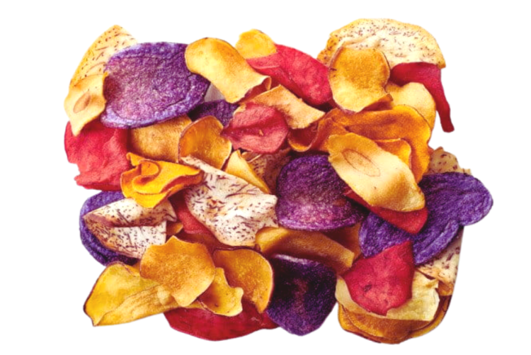 Chipsy warzywne dla papug – naturalna mieszanka suszonych warzyw | 250 g od ParrotPlanet.pl