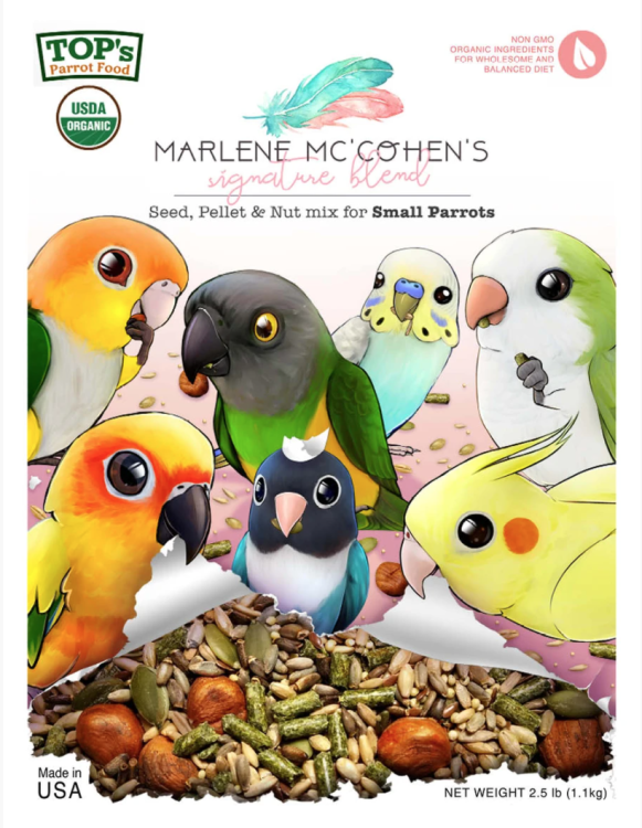 Top's by Marlene Mc`Cohens - Organiczny mix ziarna z granulatem dla małych Papugi 1,13kg od ParrotPlanet.pl