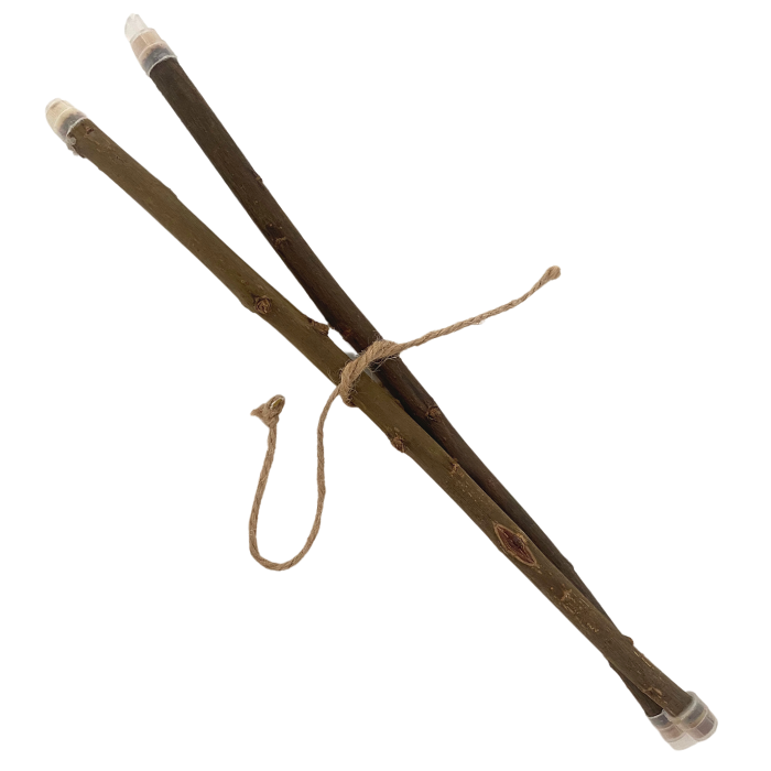 Komplet 2 Żerdzi Naturalnych z Mocowaniem S – Naturalne Gałązki dla Małych Papug od ParrotPlanet.pl