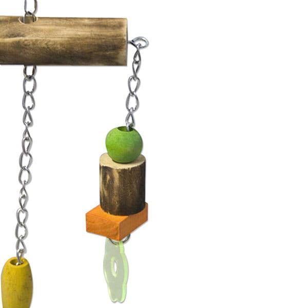 Trzy po Trzy | Zabawka Drewniana dla małych i średnich papug od ParrotPlanet.pl