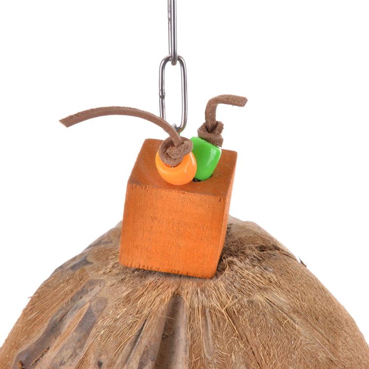 Kokos do żerowania | Naturalna i Bezpieczna zabawka dla papug od ParrotPlanet.pl