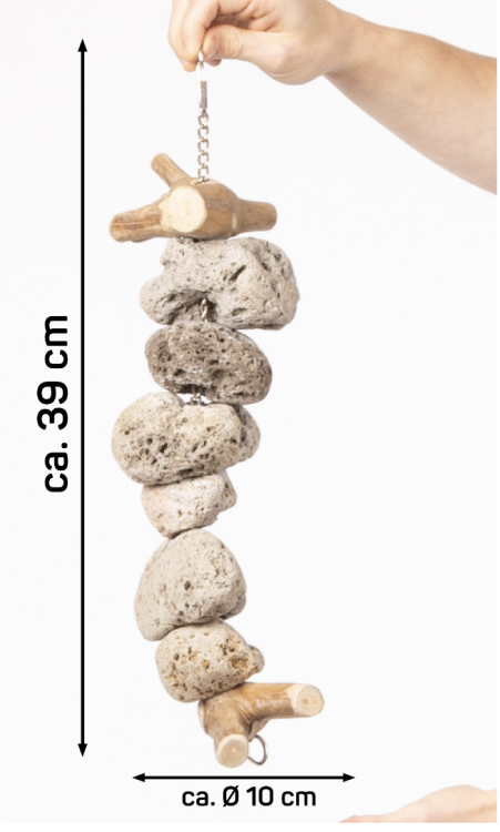 Java Lava Kebab Stone - naturalny kebab z kamieniami Lava i drzewem Java L od ParrotPlanet.pl