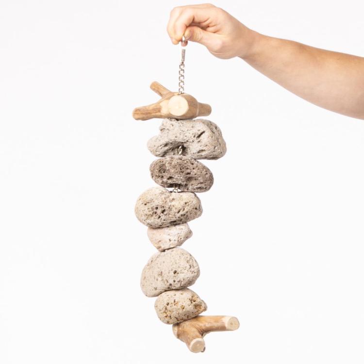 Java Lava Kebab Stone - naturalny kebab z kamieniami Lava i drzewem Java L od ParrotPlanet.pl