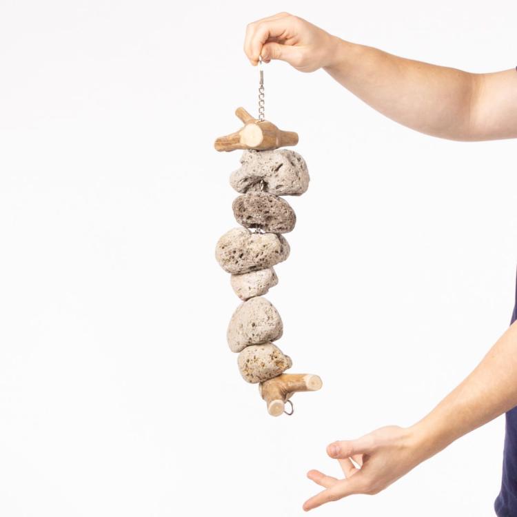 Java Lava Kebab Stone - naturalny kebab z kamieniami Lava i drzewem Java L od ParrotPlanet.pl
