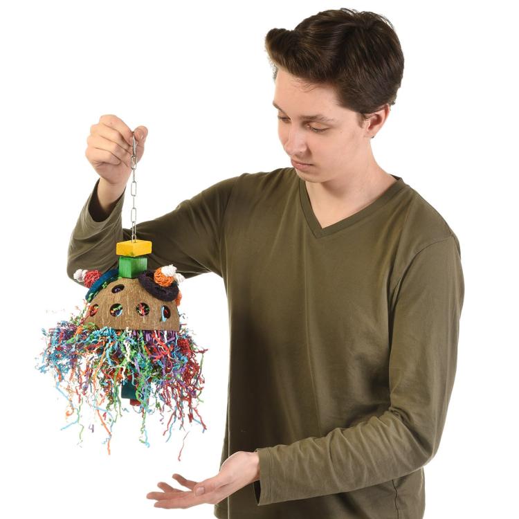 Kokosowa Wydzieranka | Naturalna zabawka dla wszystkich papug od ParrotPlanet.pl