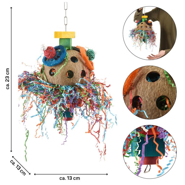 Kokosowa Wydzieranka | Naturalna zabawka dla wszystkich papug od ParrotPlanet.pl