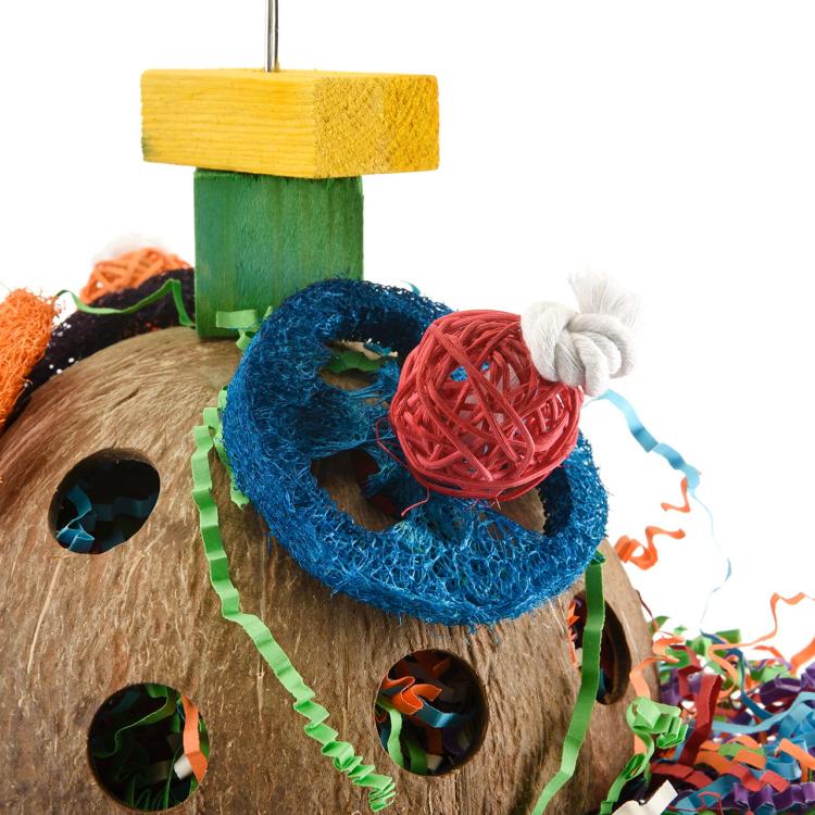 Kokosowa Wydzieranka | Naturalna zabawka dla wszystkich papug od ParrotPlanet.pl