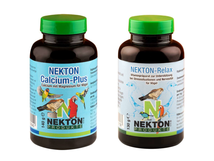 Zestaw Nekton Calcium Plus 140g + Nekton Relax 130g - 20% taniej od ParrotPlanet.pl