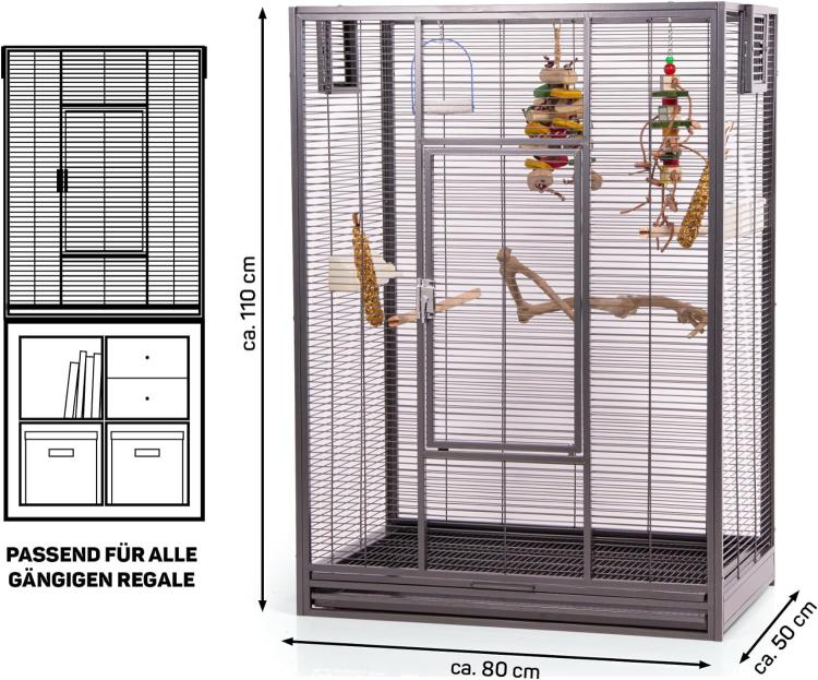 Klatka dla papug Montana Melbourne I ciemna od ParrotPlanet.pl - wyłączny przedstawiciel Montana w Polsce
