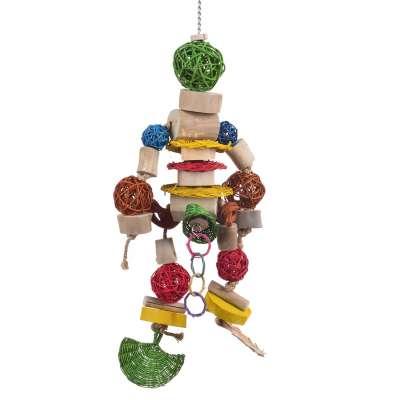 ZioMuś - Ludzik 3D z drzewa Java dla dużych papug od ParrotPlanet.pl