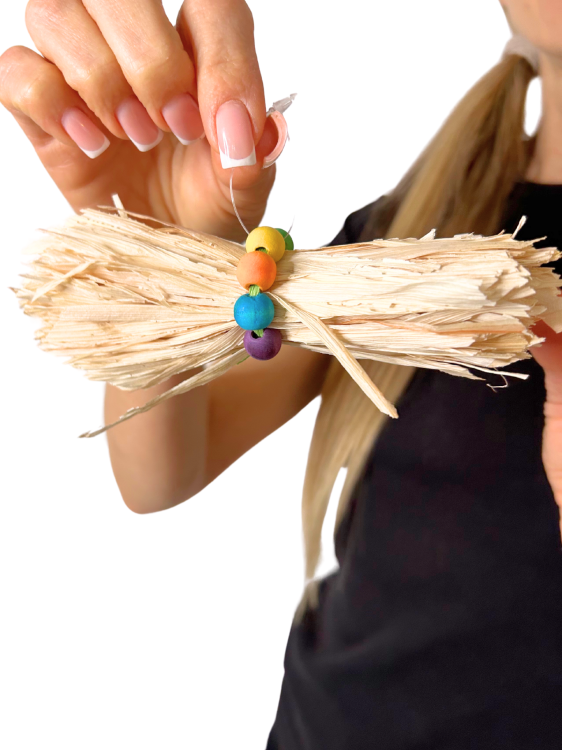 Zawijasek | Zabawka Naturalna z Liści Kukurydzy dla Papug od ParrotPlanet.pl