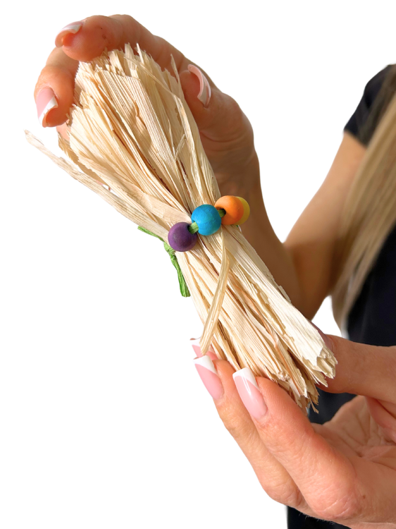 Zawijasek | Zabawka Naturalna z Liści Kukurydzy dla Papug od ParrotPlanet.pl