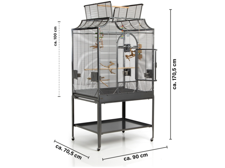 Klatka dla papug Montana Madeira III ciemna - klatka dla małych i średnich papug od ParrotPlanet.pl