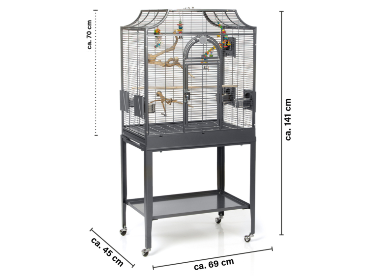 Klatka dla papug Montana Madeira I ciemna od ParrotPlanet.pl - wyłączny przedstawiciel klatek Montana w Polsce