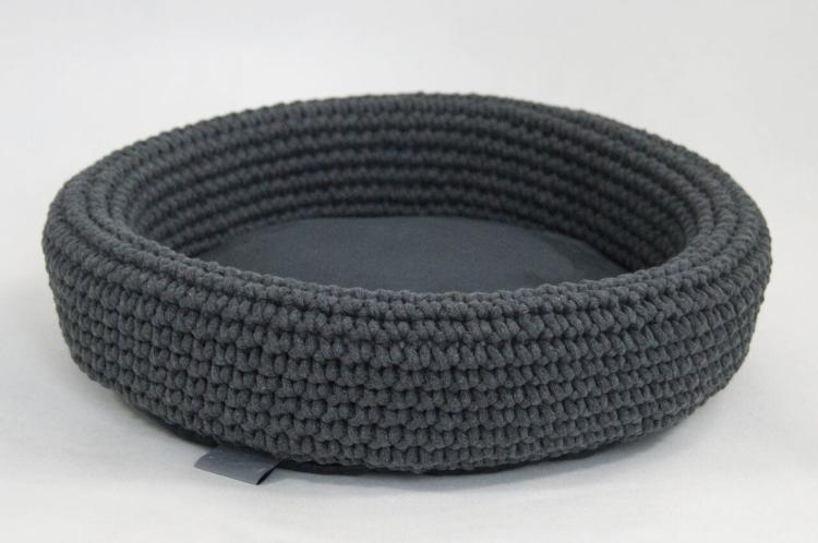 Ręcznie Robione Legowisko ze Sznurka Grafit od parrotplanet_1.jpg