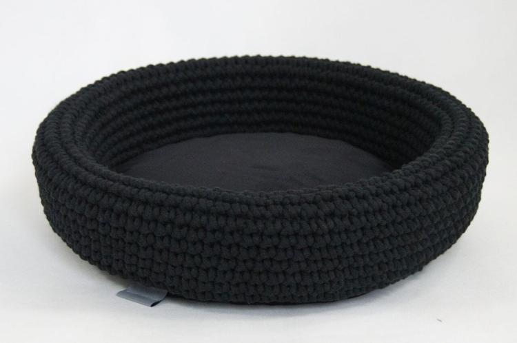 Ręcznie Robione Legowisko ze Sznurka Czarne od parrotplanet_1.jpg