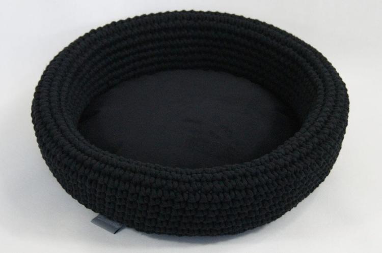 Ręcznie Robione Legowisko ze Sznurka Czarne od parrotplanet_2.jpg